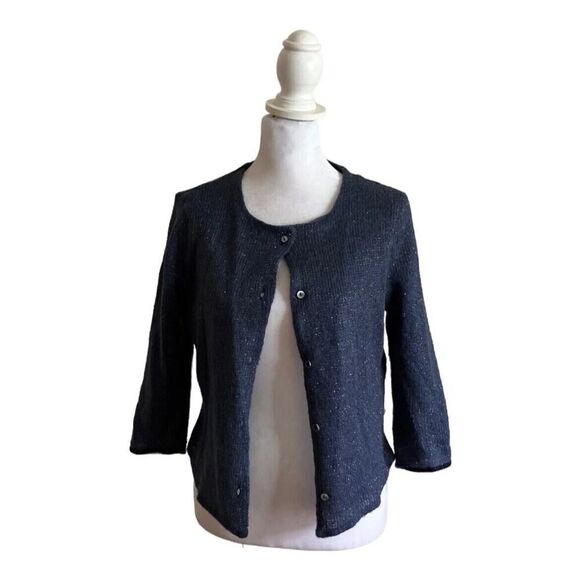 MCM Michael Cromer Munich Mohair Blend Metallic Cardigan Luxury Designer US S - Picture 2 of 16